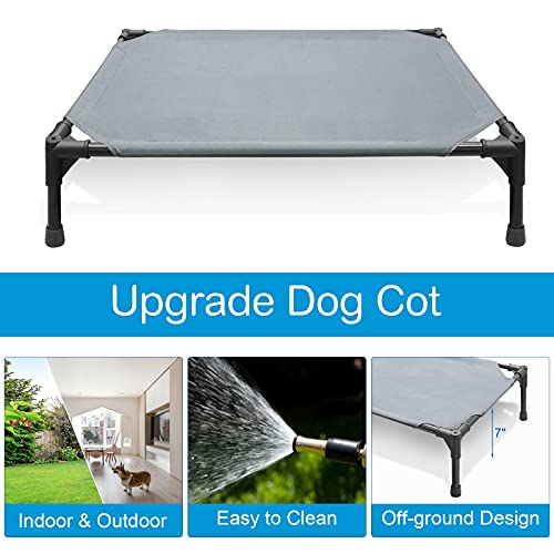 Outdoor Elevated Dog Bed Cooling Raised Pet Bed with NoSlip Feet