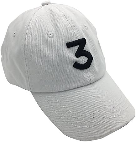 XU YUANHUO Chance 3 HAT Cotton Embroidery Adjustable Baseball Cap Snapback Dad Hats Unisex White