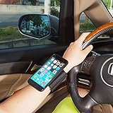 TFY Sports Wristband / Forearm Band for iPhone 6 / 6S - Black Case & Black Strap