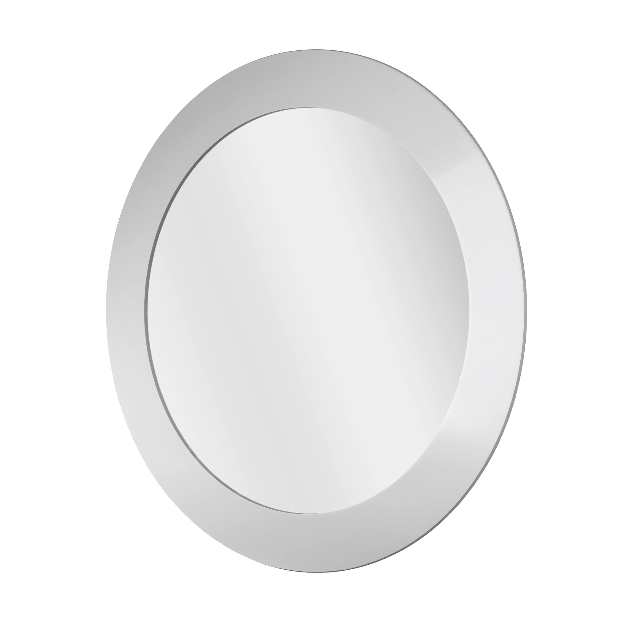Blue Canyon Round Mirror, 40 cm Length x 40 cm Width, White