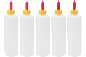 UPKOCH 5 Sets Lamb Milk Bottle Goat Sheep Feeding Bucket Calf Milk Feeder Bottle for Farm Lamb Dog Piglet Replacement Feeder 400ml