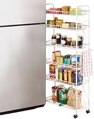 Collections Etc Slim Rolling Pantry 6 Tier Shelf 10 Amazon Co