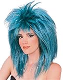 Rubie's Costume Glitter Diva Wig with Tinsel, Blue, One Size