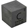 Carbon Cube C 999 Graphite Element Cube Pure 25.4mm Density Cube for Element Collection Periodic Table Hunter, and More (1", Carbon)