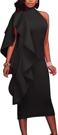 ruffle bodycon dress