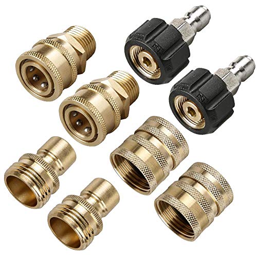 Pressure Washer Adapter Set，Quick Connect Kit，M22 Swivel to 3/8'' Quick
