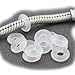 Ten Antique Silver Clip Lock Bead Charms with Rubber Stopper O-rings