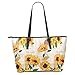 InterestPrint Sugar Skull Women's Leather Tote Shoulder Bags Handbags