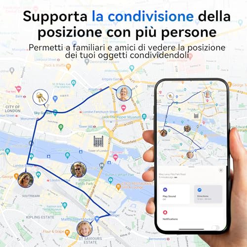 CMINGKEJI Car GPS Tracker, GPS Tracker for Car, Air Tracker GPS Android and iOS Without Subscription, Ultra Long Autonomy, IP68 Waterproof, Super Magnetic Smart Tag for Motorcycle, Bike (Black)