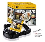 Pet Elite No Bark Dog Collar, Anti Bark Collar - Humane, Shock Free Pet Safe Training Control - 7 Sensitivity Adjustable Levels for Medium Large or Small Dogs 15-120 Pound Dogs (Battery Included)