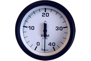 Faria 32942 Euro Tachometer 4 Gauge Diesel - White, 4"