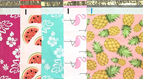 2 Designer+Poly+Mailers+10x13+Watermelon