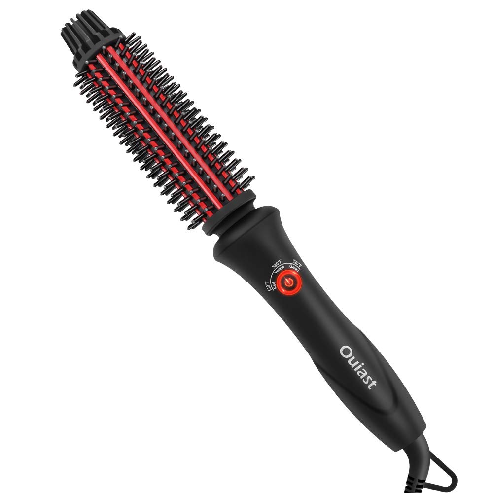 Ouiast Curling Iron Brush, Hair Curler Brush with 1 Inch