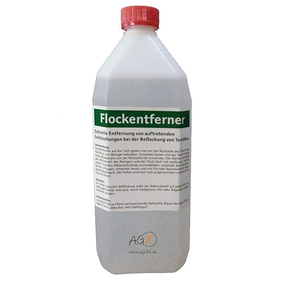 AGX Flock- und Flexentferner Flockentferner Beflockung Aufdruck Flockdruck 1 Liter Gebinde entfernen Entferner