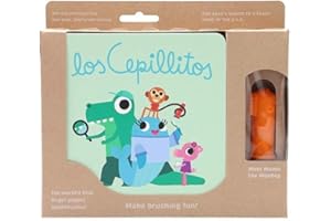 The Brushies Momo The Monkey Baby Toddler Toothbrush & Storybook Set/Dental Item and Book/Youth Tooth & Gum Care/Ages 4 Weeks to 4 Years