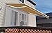 ALEKO 20 x 10 Feet Retractable Motorized Patio Awning Sand Color