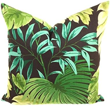 Ynovas Tropical Pillow Cover, green leaf pillow, Leaves Throw Pillow, Jungle Leaves Zipper Pillow, Artisan Pillows, 18" Pillow Cover,cushion pillow, Nature Theme,cushion covers