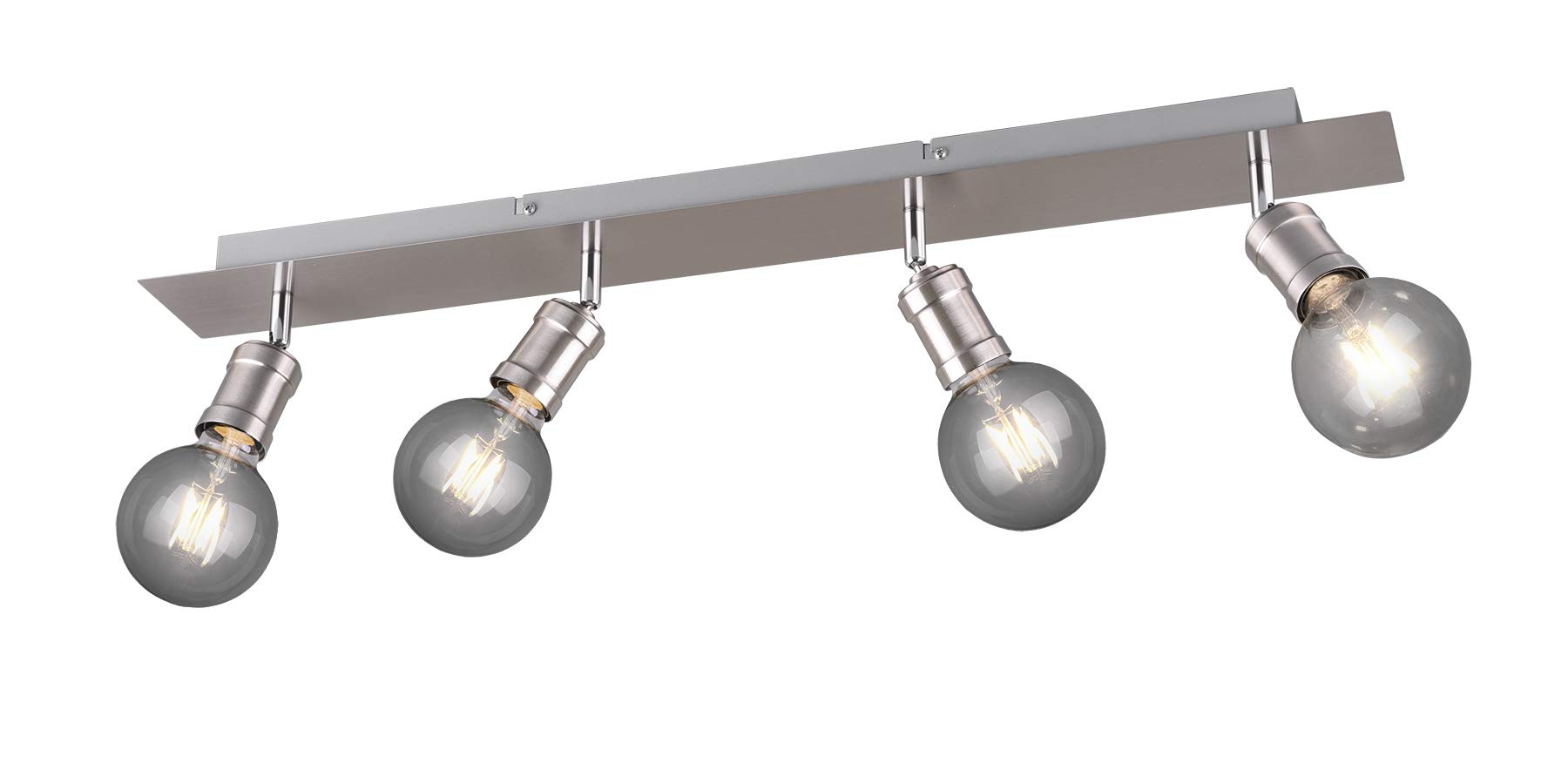 Trio Leuchten Ceiling Light, Metal, Matte Nickel