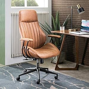 ovios Ergonomic Office Chair,Modern Computer Desk Chair,high Back Suede Fabric Desk Chair with Lumbar Support for…