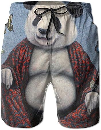 YUQPR Panda Buddha Hunting Quick Dry Novelty Designer Short Beach Shorts