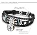 Besteel 2PCS Vintage Genuine Leather Bracelet for Men CZ Brown Adjustable Bangle Braided Bracelet, 7.3-8.5 inches