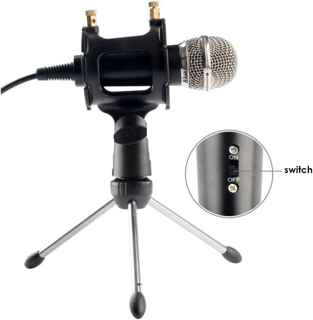 microfono a condensatore con jack da 3,5 mm con supporto per filtro  podcasting PC cellulare iFCOW registrazione vocale canto per computer  Strumenti Musicali urban-earth.co.uk