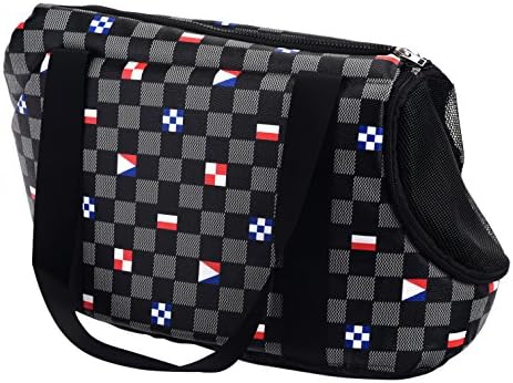 Pet Dog Travel Outdoor Carrier Carry Tote Bag,Soft-Sided Carriers (S, Black)