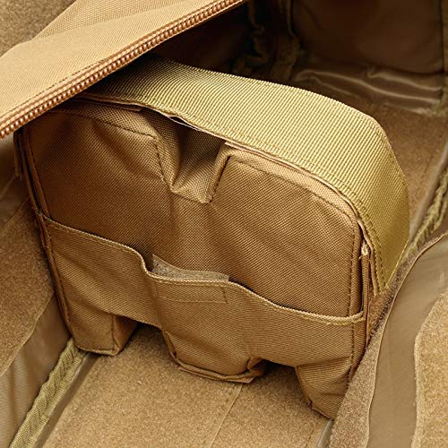 Mlida Military Tactical Backpack Double Long Rifle Pistol Gun Case Bag for Hunting Shooting Range Sports Storage and Transport Length in 37"(Tan) - Thumbnail 6