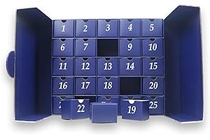 ACHARD Empty 25 Days Advent Calendar EID Ramadan To Fill Yourself Gift Packaging Box (blue)