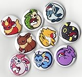 Pokemon Eeveelution Buttons Set - 9 Piece 1