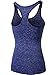 NELEUS Women's 3 Pack Dry Fit Compression Long Tank Top,8007,Blue,Grey,Red,US M,EU L