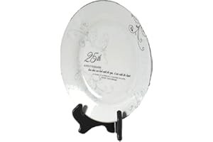 Roman Giftware Inc., Wedding & Anniversary, 9" H 2 PC Set 25TH Anniversary,Religious, Inspirational, Durable (9x9x1)