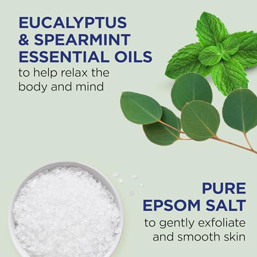 Dr Teal's Pure Epsom Salt Body Scrub, Relax & Relief with Eucalyptus & Spearmint Essential Oils, 16 oz (Pack of 3) - Image 3