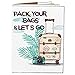 Passport Cover - Holder for Men Women Kids - Designer Vegan Leather Travel Case (Pack Your Bags And Lets Go)