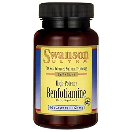 Amazon Swanson 脂溶性ビタミンB1（ベンフォチアミン） 160mg×60カプセル (2ヶ月分) [海外直送品] B1