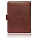 Passport Holder Leather Travel Wallet - RFID Blocking Passport Cover with Magnetic Button for Women Men By Talent (Brown - Map)