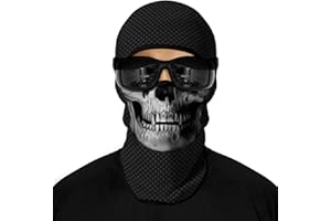 RED PLUME 3D Balaclava Ski Mask Motorcycle Full Face Mask Outdoor Tactical Hood Headwear Mask Ghosts Skull Mask Men Women for Halloween