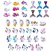 TecUnite 60 Pieces Slime Charms with Mermaid Tail Unicorn Dolphin Resin Flatback of Mixed Slime Beads for Ornament Scrapbook DIY Crafts