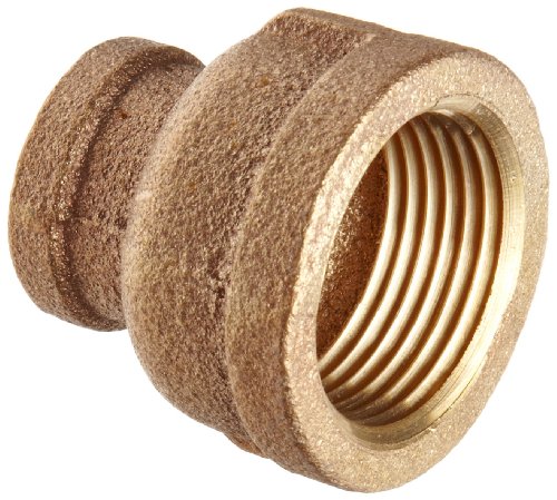 Anderson Metals Brass Pipe Fitting, Reducing Coupling, 1/4" x 1/2" Female Pipe