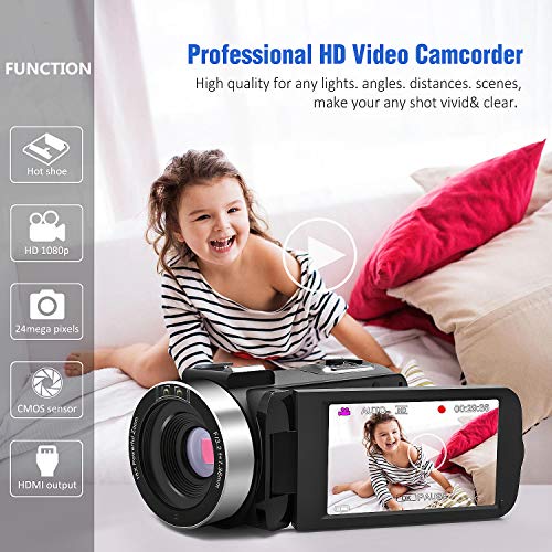 image for Digital Camera Camcorders AOOE HD Recorder 1080P 24 MP 16X Video Camco