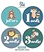 Baby Monthly Milestone Stickers (Set of 20) - Birth to 12 Months + 7 Bonus Achievement Stickers