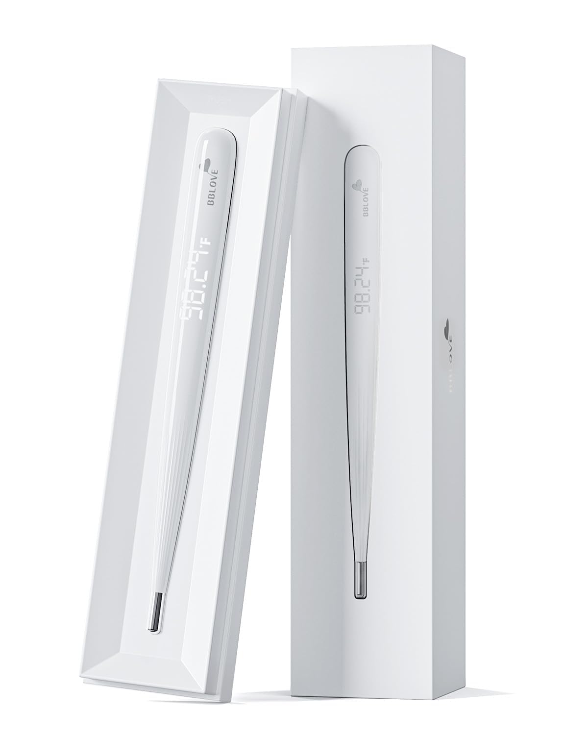 BBLOVE Oral Thermometer for Adults and Kids，Rechargeable Fast Reading Digital Thermometer with LED Display，Medical-Grade Accurate Rectal Thermometer for Babies