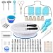 Shpebs UPDATED Cake Decorating Supplies | 100 Pcs Cake Decorating Kit Baking Supplies Set | Rotating Cake Turntable Stand | Icing Piping Tips & Bags | Smoother & Spatulas, Frosting & Pastry Tools.