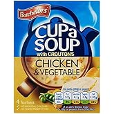 Batchelors Cup A Soup Chicken &amp; Vegetable 4 x 27.5g - Pack of 2