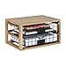 Kate and Laurel Tanner Rustic Wood and Metal Desktop Drawer Organizer Letter Tray