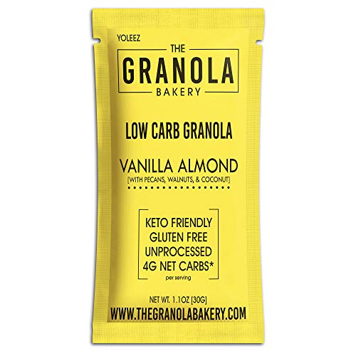 Granola Bakery - Vanilla Almond Low Carb Granola - 4g Net Carb, 10 Snack Packets, Low Sugar Keto Oatmeal, Gluten Free Nut Cereal, Diabetic Friendly, Natural Ingredients Only - Thumbnail 6