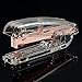 Zodaca Deluxe Acrylic Rose Gold Stapler, Heavy Duty 15 Sheets Capacity, Medium Size [5 X 2 x 1.3 inches], Staple Size: 1/4 inch