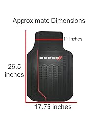 U.A.A. INC. Alfombrillas de goma para asiento de coche delantero y trasero Dodge Ram Elite Series