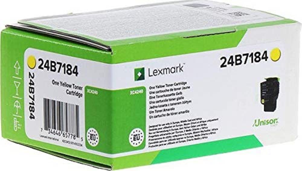 Lexmark 24B7184 Toner Cartridge Yellow 6,000 Pages