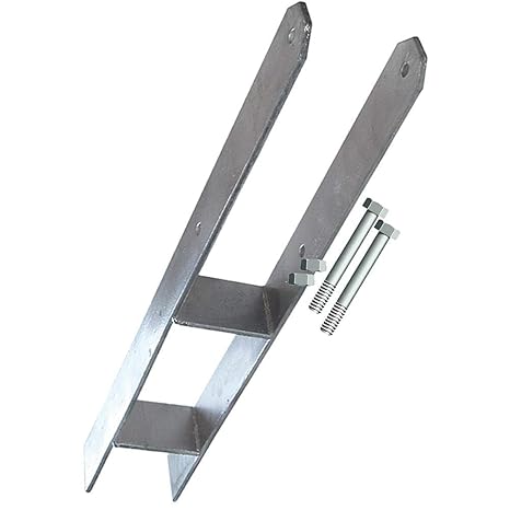 Betonanker, H-Anker für 11 cm Pfosten mit Schrauben